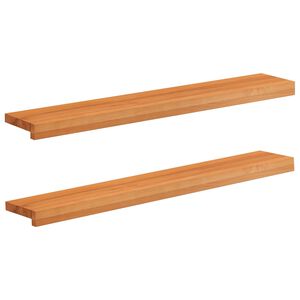 vidaXL Langų palangės 2 vnt. &Scaron;viesiai rudas 100 x 20 x 2 cm