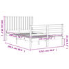 vidaXL Lovos rėmas su galvūgaliu, 120x200cm, medienos masyvas