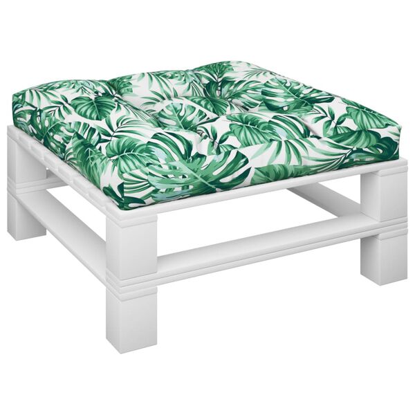 vidaXL Pagalvėlė sofai i&scaron; palečių, 70x70x12cm, su lapais