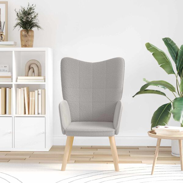 vidaXL krėslas &Scaron;viesiai pilka 62 x 67 x 95,5 cm &Scaron;erpos audinys