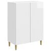 vidaXL Kabalas Itin blizgi balta 66 x 34,5 x 90 cm Apdirbta mediena