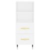 vidaXL &Scaron;oninė spintelė, baltos spalvos, 34,5x34x90cm, apdirbta mediena