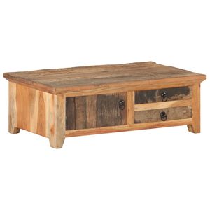 vidaXL Kavos staliukas, 90x50x31cm, perdirbtos medienos masyvas