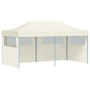 vidaXL Sulankstoma proginė palapinė 3 x 6 m, kremo spalvos