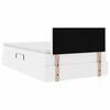 vidaXL Lova su daiktų laikymo vieta ir čiužiniu Balta 120 x 190 cm