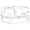 vidaXL Sofa 2 pcs Tamsiai pilka 155 x 82 x 80 cm audinys