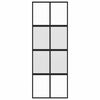vidaXL Stumdomos durys, juodos, 76x205cm, grūdintas stiklas/aliuminis