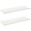 vidaXL Plūduriuojanti lentyna 2 pcs Baltas 60 x 18 x 2,5 cm Plienas
