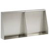 vidaXL Sienelė 2 vnt. 40 x 12 x 40 cm Nerūdijantis plienas Sidabrinė