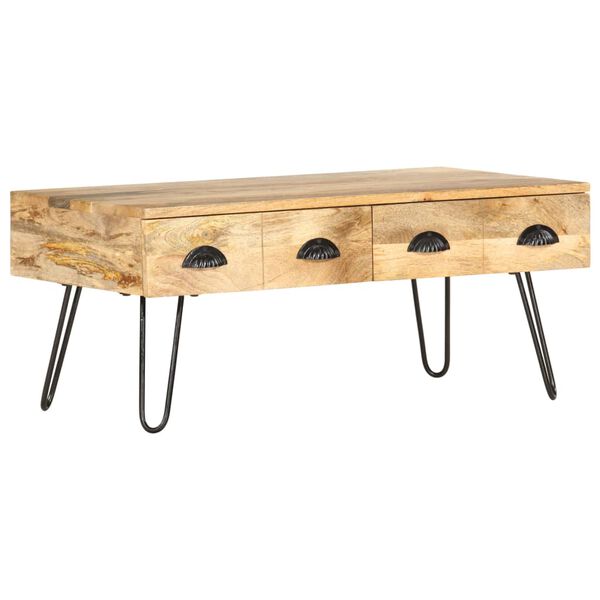 vidaXL Kavos staliukas, 90x50x39cm, mango medienos masyvas