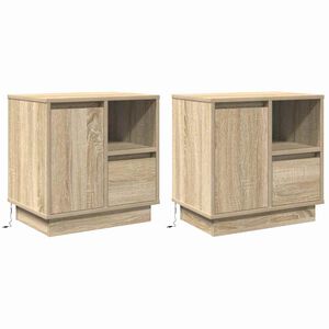 vidaXL &Scaron;alia lovos spintelė 2 pcs Sonoma ąžuolas 50 x 34,5 x 50 cm
