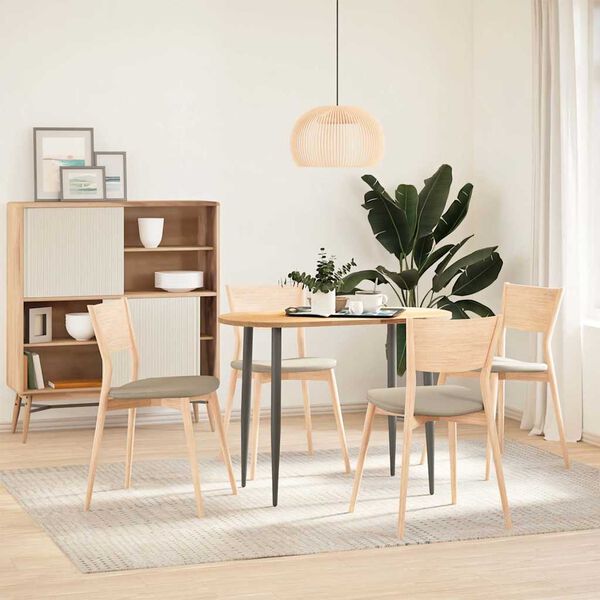 vidaXL Stalvir&scaron;is, 100x50x2 cm, ąžuolo medienos masyvas, ovalo formos