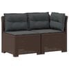 vidaXL 2-Vietis Sodo Sofas su Pagalvėlėmis, Atrodo kaip Ratano