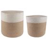 vidaXL Vazonų rinkinys 2 pcs Natūrali ir Balta &Oslash; 28 x 28 cm