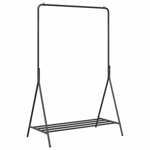 vidaXL Drabužių stovas su saugykla Juoda 100 x 56 x 154 cm Plienas