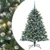 vidaXL Dirbtinė Kalėdų eglutė Žalia 150 cm PVC, plastikas ir plienas
