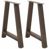 vidaXL Valgomojo stalo kojelės, A formos, 2 vnt., 70x(72-73) cm, plienas