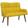 vidaXL Dvita&scaron;kė sofa Geltona 115 x 61 x 87 cm Aksomas