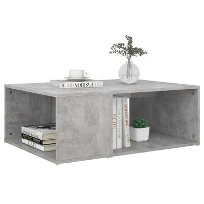 vidaXL Kavos staliukas, betono pilkos spalvos, 90x67x33cm, MDP
