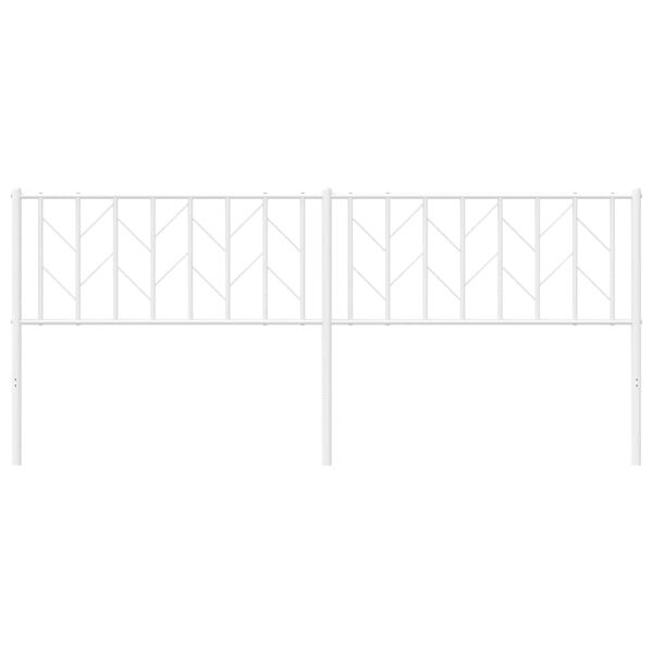 vidaXL Metalinis pakaitinis galvūgalis, baltos spalvos, 200cm