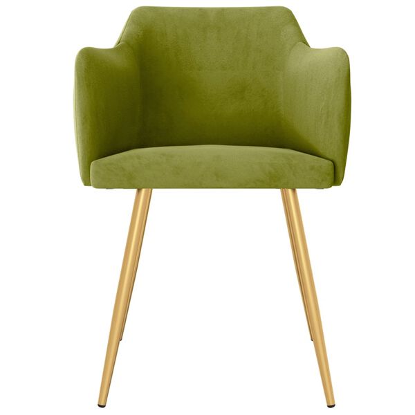 vidaXL Valgomojo kėdės, 6vnt., &scaron;viesiai žalios spalvos, aksomas