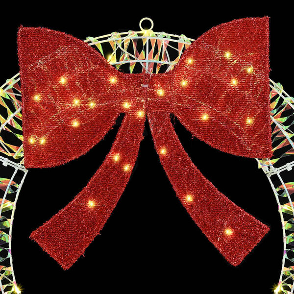 vidaXL Vainikas su 150 LED Šilta balta 120 cm PET