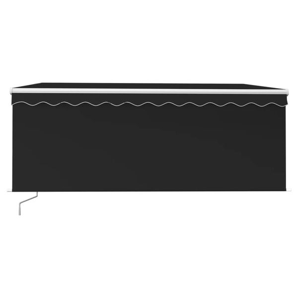 vidaXL Rankiniu būdu i&scaron;traukiama markizė su uždanga, antracito, 3x2,5m