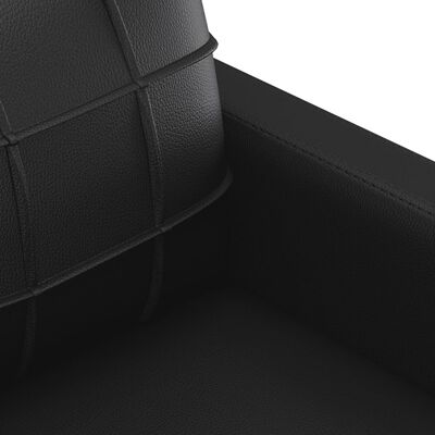 vidaXL Sofos komplektas su pagalvėlėmis, 2 dalių, juodas, dirbtinė oda