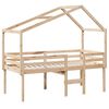vidaXL Aukšta lova su stogu, 80x200cm, pušies medienos masyvas
