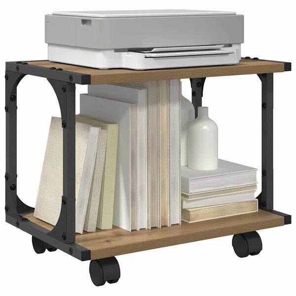 vidaXL Spausdintuvo laikiklis Amatininkų ąžuolas 41 x 28 x 33.5 cm