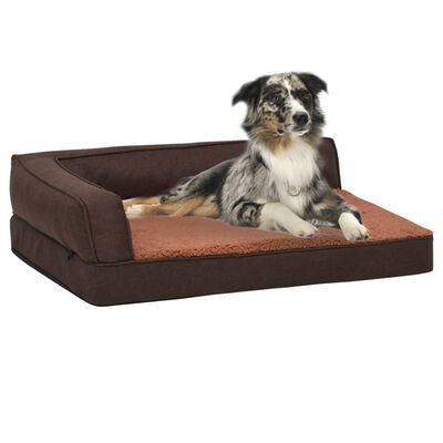 vidaXL Ergonomiška lova šunims, ruda, 60x42cm, multinas