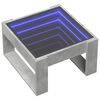 vidaXL Kavos staliukas su Infinity LED lemputėmis, betono, 50x53x30cm