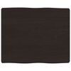 vidaXL Stalvir&scaron;is, tamsiai ruda, 60x50x(2&ndash;6)cm, medienos masyvas