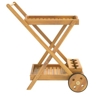 vidaXL Arbatos vežimėlis, 54x87x90cm, akacijos medienos masyvas