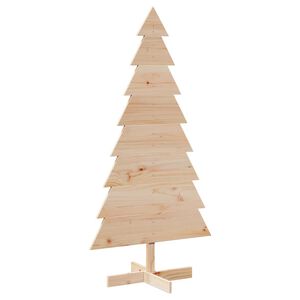 vidaXL Medinė Kalėdų eglutė, 150cm, pu&scaron;ies medienos masyvas