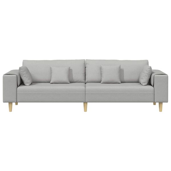 vidaXL Sofa su pagalve Debesų pilka 250 x 77 x 76 cm audinys