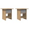 vidaXL Naktinis staliukas 2 pcs Amatininkų ąžuolas 41 x 40 x 45 cm
