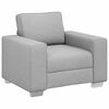 vidaXL Sofa Kėdė Debesų pilka 100 cm audinys