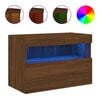 vidaXL Sieninė TV spintelė su LED lemputėmis, ruda ąžuolo, 60x30x40cm
