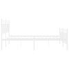 vidaXL Lovos rėmas su galvūgaliu/kojūgaliu, baltas, 135x190cm, metalas