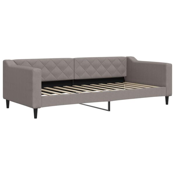 vidaXL Sofa, taupe spalvos, 90x200cm, audinys