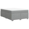 vidaXL Lova su spyruoklėmis ir čiužiniu, pilka, 160x200cm, audinys