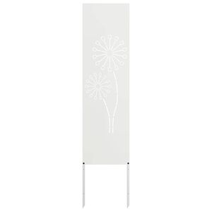 vidaXL Sodo privatumo ekranas &bdquo;Fretwork&ldquo; Balta 32 x 140 cm
