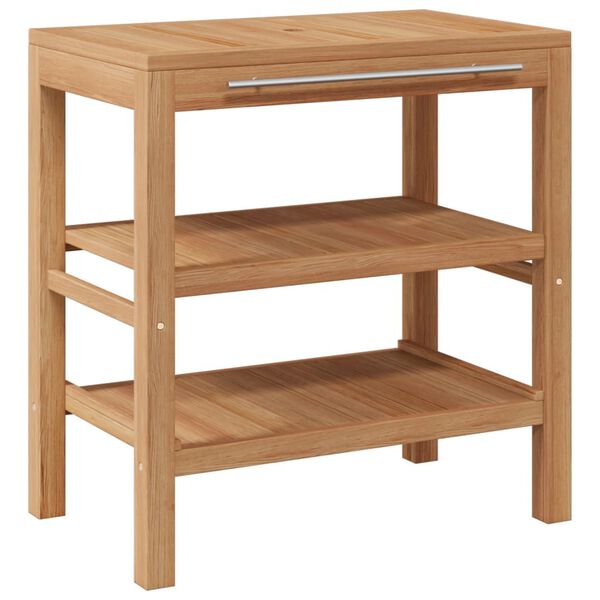 vidaXL Vonios spint. kompl., tikm. med. mas. su upės akm. praustuvėmis