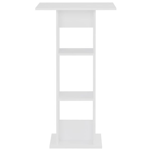 vidaXL Baro stalas, 60x60x110cm, baltas