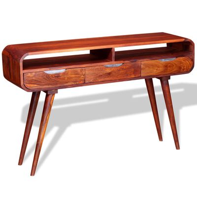 vidaXL Konsolinis staliukas, rausv. dalbergijos mediena, 120x30x75cm