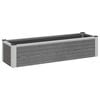 vidaXL Paauk&scaron;tinta sodo lova Pilka 100 x 30 x 22 cm WPC ir aliuminis