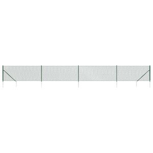 vidaXL Tinklinė tvora su smaigais, žalios spalvos, 1x10m