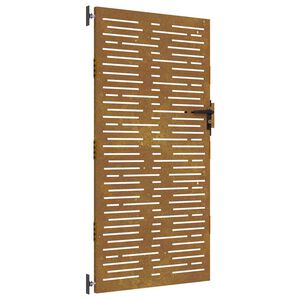 vidaXL Sodo vartai, 85x200 cm, Corten plienas, kvadratinis dizainas