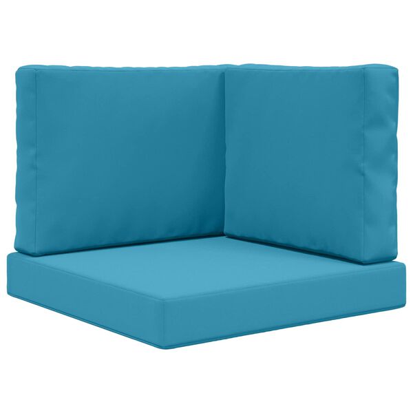vidaXL Lauko sofa pagalvėlė 3 pcs Karali&scaron;ka mėlyna Poliesteris
